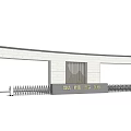 Elegant Modern Entrance Gate Design With Stone Wall Porch And Metal Railings