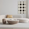Modern Multiplayer Sofa Double Sofa 3d model