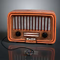 Classic Vintage Emerson Radio With Wooden Cabinet Dial And Control Knobs