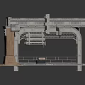 Industrial Machinery Equipment With Metal Frame Arch Structure And Mechanical Components