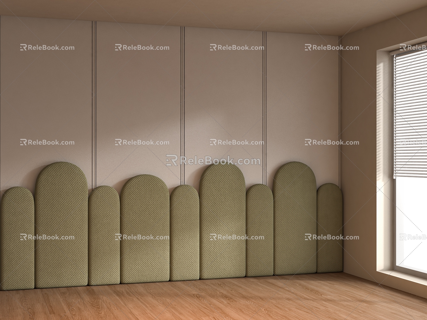 Leather Hard Bag Kids Bedroom Background 3d model