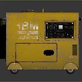 Yellow 12V ACTIVES Portable Power Generator With Mobile Wheels Design
