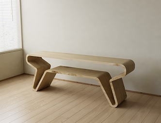 Modern bench 3d model