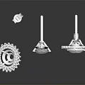 Elegant Diamond Jewelry Collection Featuring Sparkling Silver Earrings And Pendant With Shiny Gemstone Design