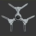 Advanced Spacecraft Starfighter With Geometric Wings White Black Design And Engine Details