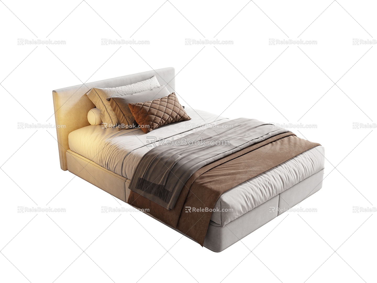 Modern Single Bed Fabric Single Bed Hotel Single Bed Children's Single Bed Rental Room Single Bed Apartment Single Bed Second Bed Single Bed Famous Room Single Bed 3d model