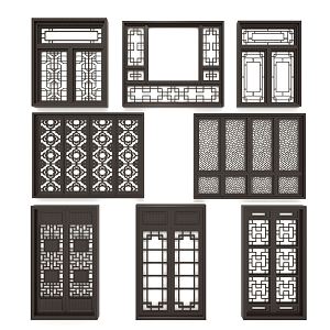 Chinese windows and doors 3d model