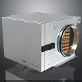 HUIMON Square Box Ventilation Equipment With Circular Port And Orange Filter