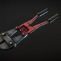 Professional Hardware Tools Pliers With Red Handles And Black Jaws 3d model