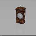 Traditional Wooden Mantel Clock Furniture With Roman Numeral Dial And Decorative Top