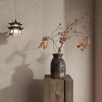 Quiet Flower Art Middle Ancient Flower Art New Chinese Style Flower Art Modern Flower Art Vase 3d model