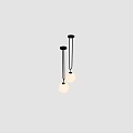 Modern Double Gold Metal Pendant Lights With White Spherical Glass Shades For Interior Design