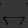 Sleek Modern Neckband Headphones With Wireless Connectivity For Computer Audio Use 3d model