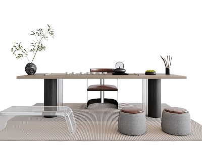 Modern Home Tea Table and Chair model