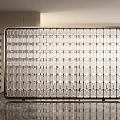 Ventilation transparent screen glass partition rotatable screen 3d model