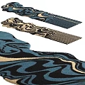 Square Rugs With Modern Wave Patterns In Blue Black Beige Colors For Home Decor