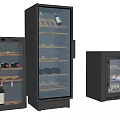 Different Types Of Black Wine Coolers With Glass Doors And Wine Storage