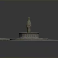 Decorative Fountain With Circular Design And Multi tiered Base On Stone Pavement