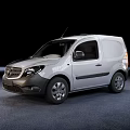 Silver Mercedes Compact Van With Modern Exterior Design And Front View 3d model