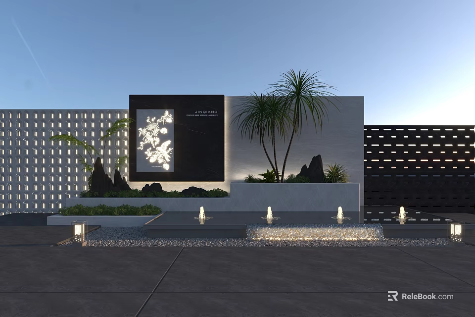 Elegant Modern Luxury Kitchen Interior With Marble Countertops And Cabinetry 3d model 