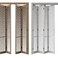 Modern shutter folding door sliding door sliding door partition door grille door 3d model