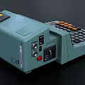 Weapon Control Panel Device With Green Body Buttons Knobs And Ports