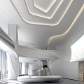 Modern Sales Center Special-shaped Decoration Minimalist White Sense of Technology 3d model