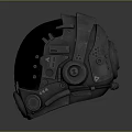 Sci-Fi Helmet Alien Helmet High Tech Helmet Game Helmet 3d model