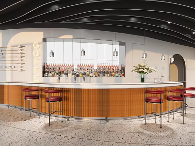 Modern Bar Counter 3d model
