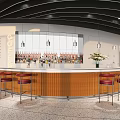 Modern Bar Counter 3d model