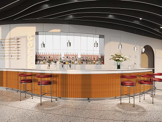 Modern Bar Counter 3d model