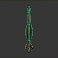 Mythical Aquatic Creature With Shiny Blue Green Scales Open Mouth And Floating Debris