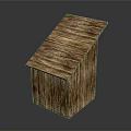 Rustic Wooden Storage Box With Plank Design And Natural Wood Texture
