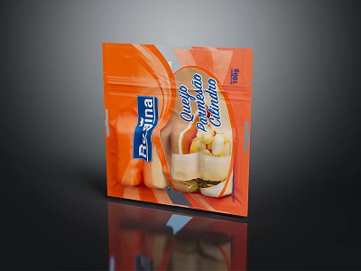 Delish Tuna Light Canned Food With Sandwich Image On Orange Packaging 3d model