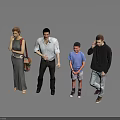 Group of People Standing Together With Different Ages And Casual Clothing