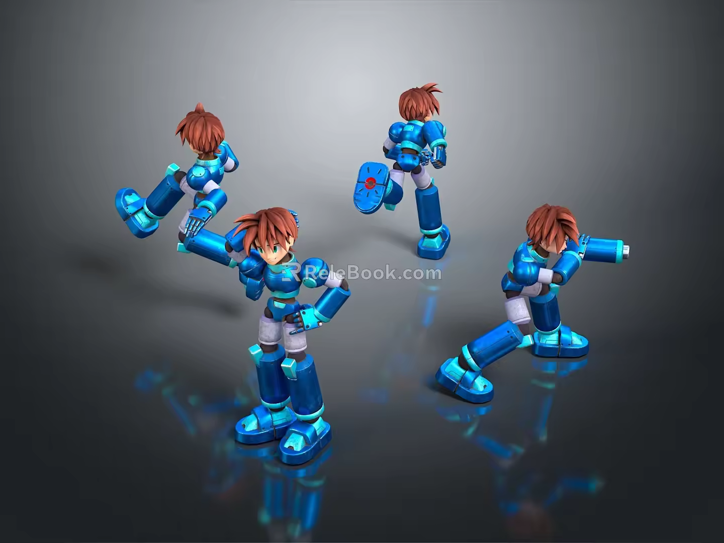 Robot Assistant Small Robot Butler Robot Butler Figure Game Figure 3d model