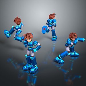 Robot Assistant Small Robot Butler Robot Butler Figure Game Figure 3d model