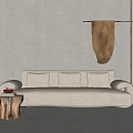 Wind double sofa 3d model