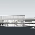 Modern Sales Office Architecture Exhibition Hall Architecture Art Gallery Architecture 3d model