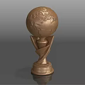 Golden Globe Decorative Ornament Set with Elegant Spiral Base Design for Home Decor