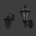 Vintage Gold Wall Sconces With Intricate Patterns And Glass Shades On White Wall