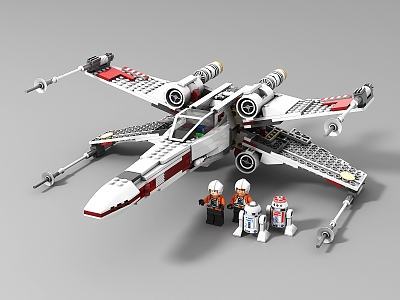 Modern Lego Plane Toy 3d model