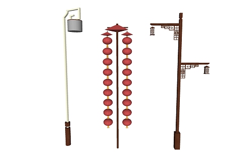 New Chinese Style Street Lamp Lantern Street Lamp 3d model