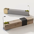 Modern Outdoor Chairs With Gray Wooden Body Gold Black Accents And Green Plants