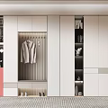 Modern Shoe Cabinet Design With Clothing Rack Open Shelves And Storage Spaces