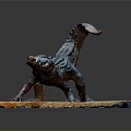 Realistic Crocodile Model Standing on Sandy Base with Detailed Texture