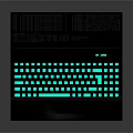 Black Laptop Displaying Code With Blue Backlit Keyboard And Screen