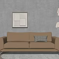 Modern Sofa Double Sofa Leather Sofa 3d model