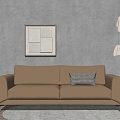 Modern Sofa Double Sofa Leather Sofa 3d model