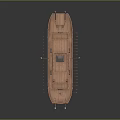 Chinese-style ship ancient ship ancient warship large ancient ship ancient warship 3d model